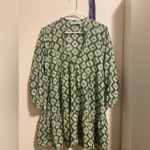 Green Zara dress